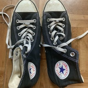 Black high top Converse